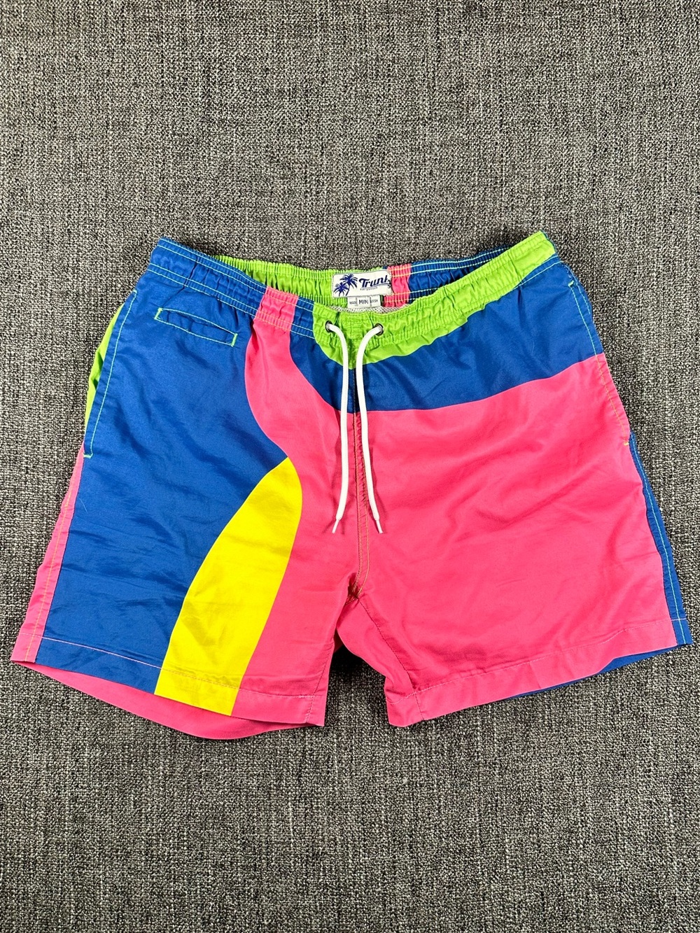 ‘Trunks’ Y2K surf swim trunks, neon, 80s look!
